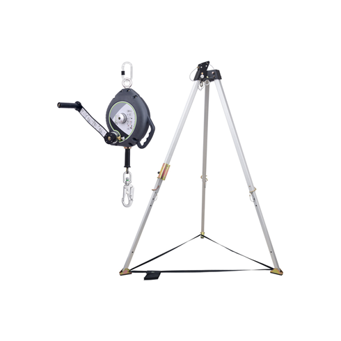 Kratos Safety 7ft Rescue Tripod & 10mtr Fall Arrester with Rescue Winch