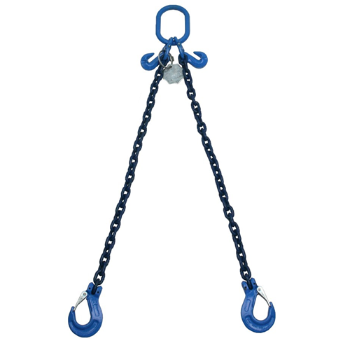 Yoke 9.4tonne G100 2-Leg Chainsling c/w Sling Hooks & Grab Hooks