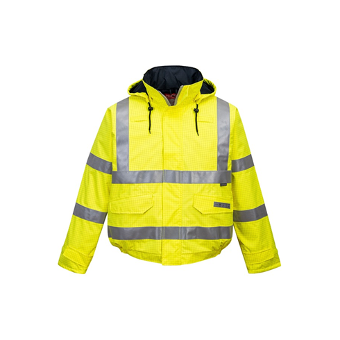 Portwest S773 Yellow Bizflame Rain Hi-Vis Antistatic FR Bomber Jacket