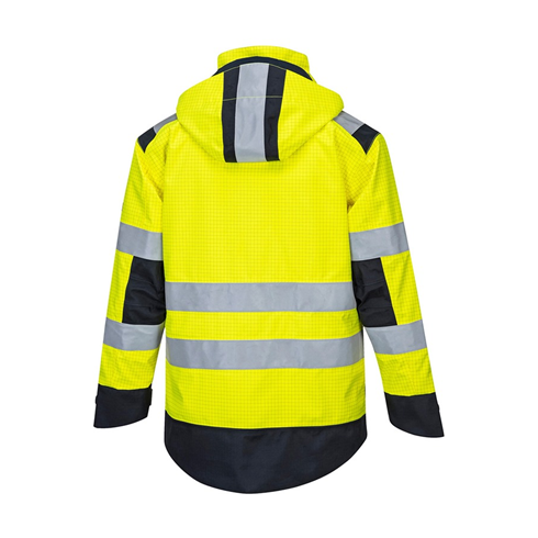 Portwest MV70 Yellow/Navy Modflame Rain Multi Norm Arc Jacket