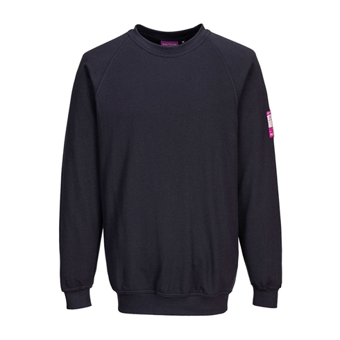 Portwest FR12 Navy Flame Resistant Anti-Static Long Sleeve Sweatshirt