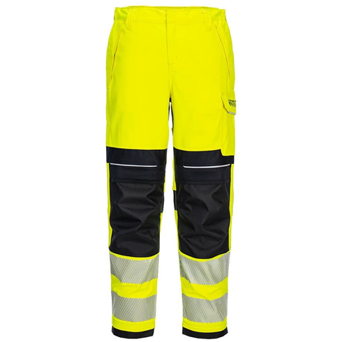 Portwest FR409 Yellow/Black FR Hi-Vis Women's Work Trousers