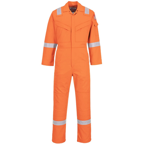 Portwest FR21 Orange Bizflame Work FR Super Lightweight Anti-Static Coverall