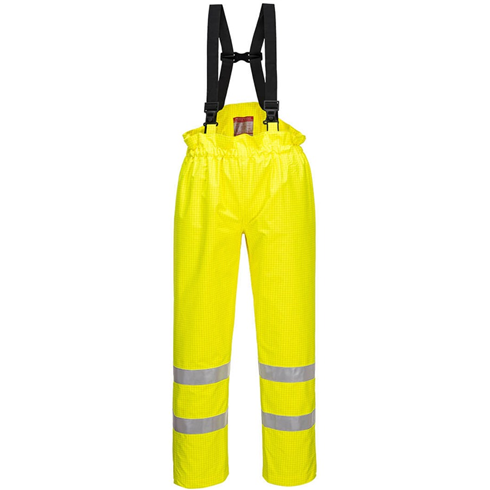 Portwest S780 Yellow Bizflame Rain Unlined Hi-Vis Antistatic FR Trousers