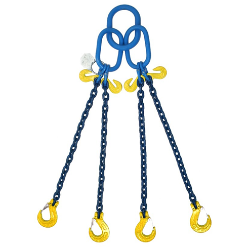 Yoke 6.7tonne G8 4-Leg Chainsling c/w Sling Hooks & Grab Hooks