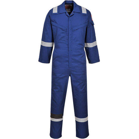 Portwest FR21 Royal Blue Bizflame Work FR Super Lightweight Anti-Static Coverall