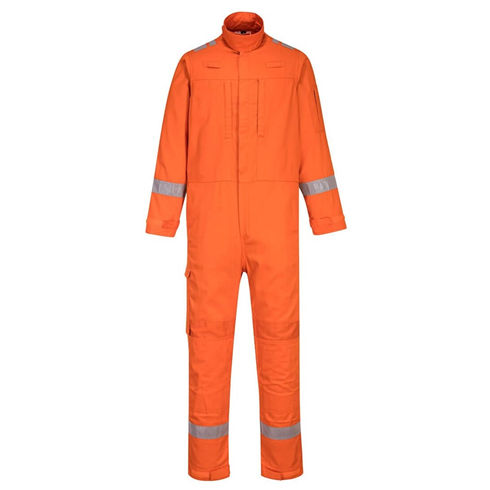 Portwest FR501 Orange Bizflame Work Stretch Panelled Coverall