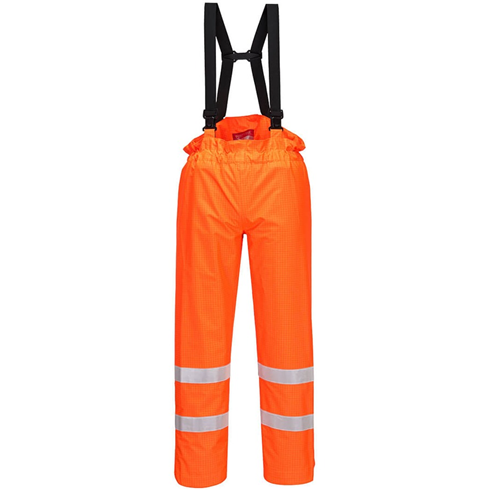 Portwest S780 Orange Bizflame Rain Unlined Hi-Vis Antistatic FR Trousers