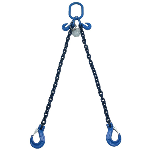 Yoke 2tonne G100 2-Leg Chainsling c/w Sling Hooks & Grab Hooks