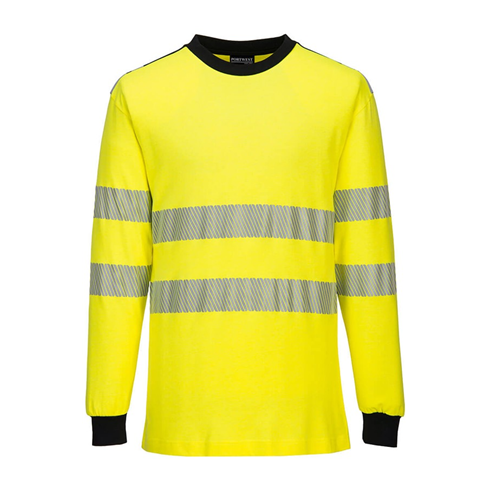 Portwest FR701 Yellow/Black Flame Resistant Hi-Vis T-Shirt