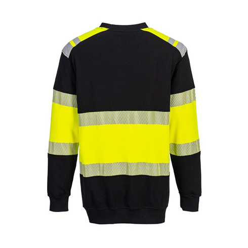 Portwest - FR716 PW3 Flame Resistant Class 1 Sweatshirt Yellow/Black