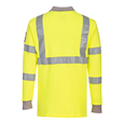 Portwest FR77 Yellow Flame Resistant Anti-Static Hi-Vis Long Sleeve Polo Shirt