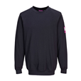 Portwest FR12 Navy Flame Resistant Anti-Static Long Sleeve Sweatshirt