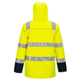 Portwest FR605 Yellow/Navy Bizflame Rain+ Hi-Vis Light Arc Jacket