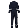 Portwest FR502 Navy Bizflame Work Lightweight Stretch Panelled Coverall