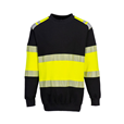 Portwest - FR716 PW3 Flame Resistant Class 1 Sweatshirt Yellow/Black