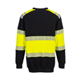 Portwest - FR716 PW3 Flame Resistant Class 1 Sweatshirt Yellow/Black